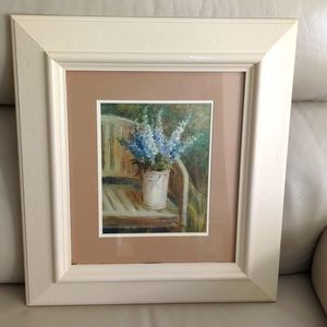 Picture Framed, farm bench florals